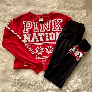 Long sleeve top and legging set